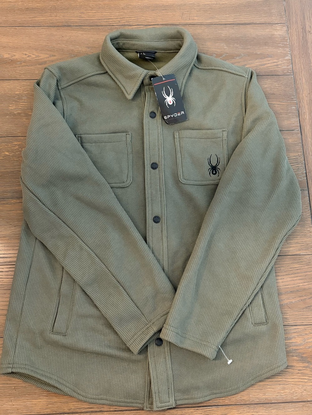 Spyder Te Lead Green Shirt Jacket with Chest Pockets Size S NWT